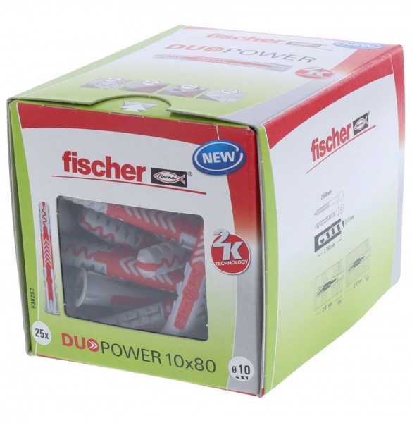 Fischer DUOPOWER Dübel 10x80 25 Stück