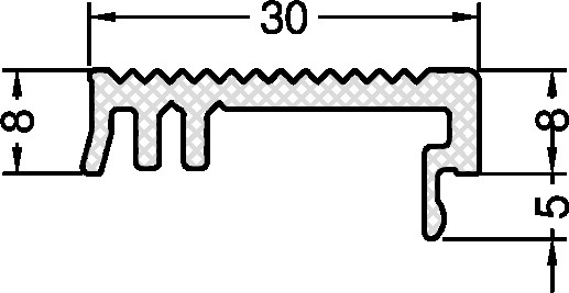 Gutmann Deckel D 8 ABS Länge 3 Meter schwarz
