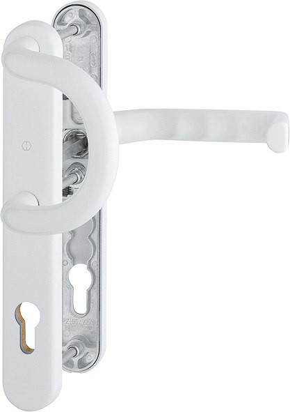 HOPPE Profiltür Wechselgarnitur Liverpool F9016 Aluminium verkehrsweiß