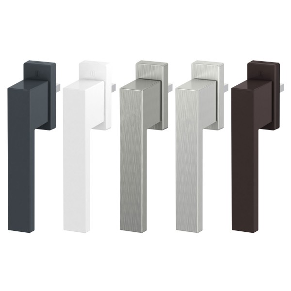 [B-WARE] OUTLET ToniTec® Fenstergriff Olive "LEON" eckig mit 35 mm Stift inkl. Schrauben M5x40 mm
