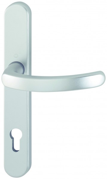 Hoppe Außenschild Luxembourg F1-2 Aluminium natur matt mit Drücker