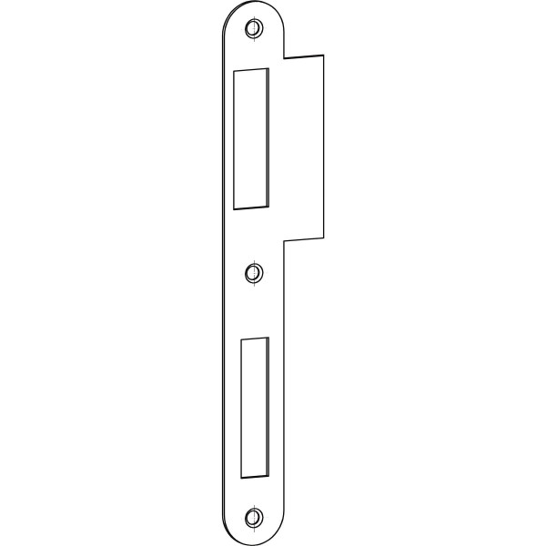 SAG Lappen Schließblech 1 LB3020 rund rechts Nickel silber