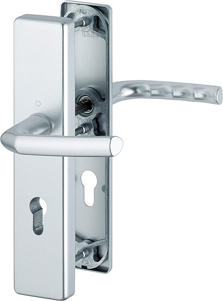 Hoppe Türgriffgarnitur Birmingham ES0 F1 Aluminium natur 72 mm PZ