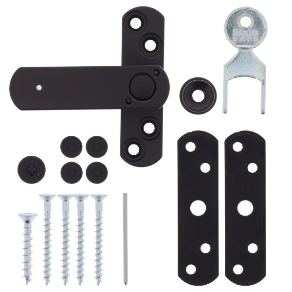 Bever Stuco Safe-Fenstersicherung 1-flügelig mit Pilzkopf für erhöhte Sicherheit 22SB 22SW braun weiß