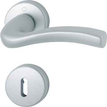 Hoppe Türgriffgarnitur Melbourne F1/matt Aluminium natur matt OB