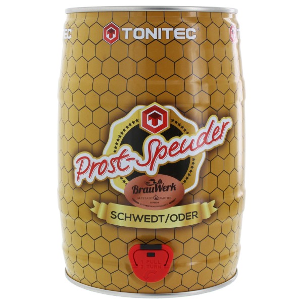 ToniTec Bierfass 5 Liter mit Zapfhahn leer zum selbst befüllen oder für Sammler