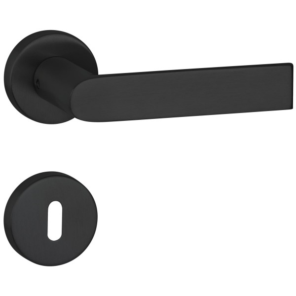Hermat ZT-Drückergarnitur 1813 BASIC 13 Oberfl. 74 Classic Black, ähnl. RAL 9005