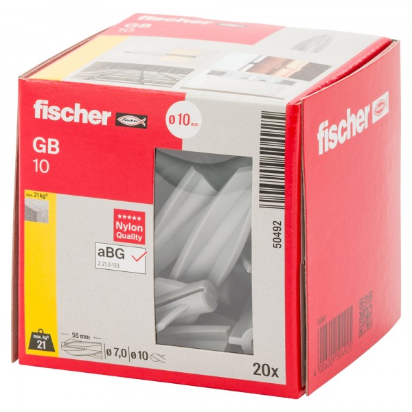 FISCHER Gasbetondübel GB 10 Art. Nr. 50492