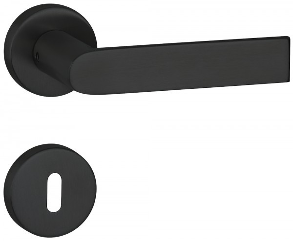 Hermat ZT-Drückergarnitur 1813 BASIC 13 Oberfl. 74 Classic Black, ähnl. RAL 9005