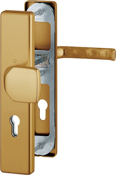 HOPPE Schutzwechselgarnitur London, 61G/2221/2210/113ES1 F4 PZ-72 8, Türstärke 42-47