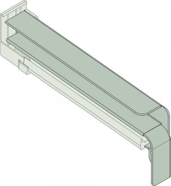Gutmann Gleitabschluss BF 4006-Z 210 mm rechts Alu RAL 9016 mit Dehnungsausgleich