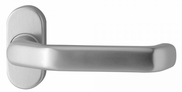 gelbrot Drücker auf Rosette festdrehbar RAL 9016 weiß mit Rückholmechanik