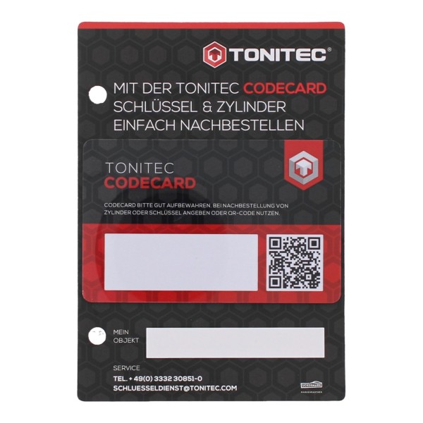 ToniTec CodeCard für ABUS Schließzylinder Modelle A93 und EC550