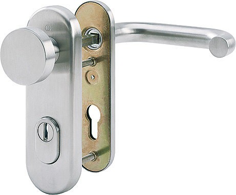 HOPPE Kurzschild-Wechselgarnitur Paris F69 Edelstahl E58/3332KZA/353K-1/138Z