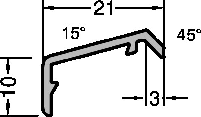 Gutmann Flügelabdeckprofil Lagerlänge FP 16 RAL 9016 weiß