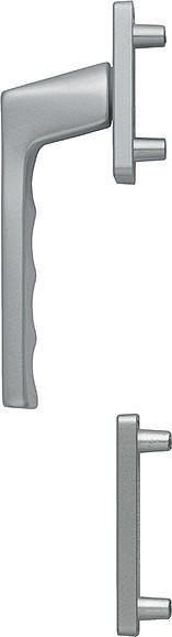 Hoppe Toulon Balkontür-Rosetten-Grt. Halbgrt., Außenseite, F9 Aluminium stahlfarben