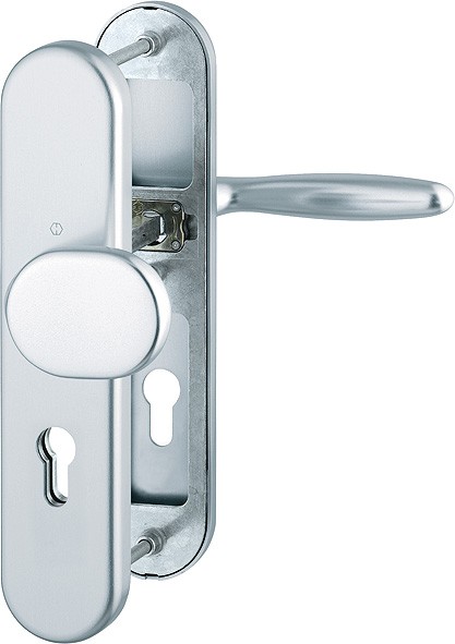 Hoppe Korr. Wechselgarnitur Verona ES1 F1 Aluminium natur 72 mm PZ