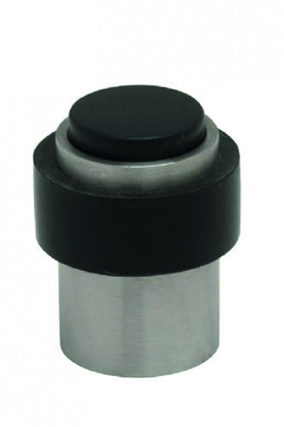 gelbrot Türstopper Edelstahl matt geb. Höhe 38 mm Drm. 24 mm inkl. Gummi 30,5