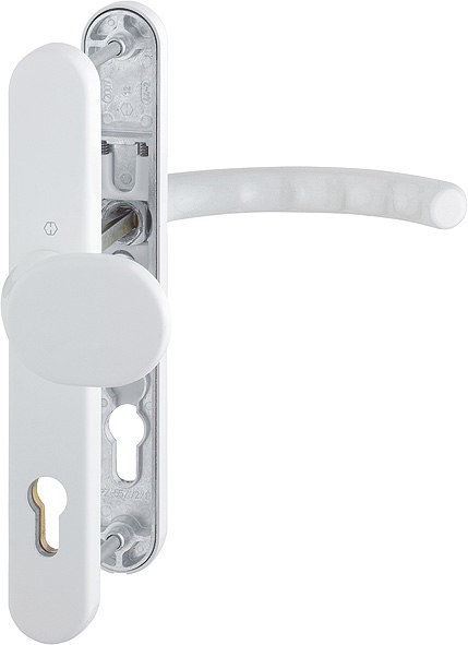 HOPPE Profiltür Wechselgarnitur ES1 Luxembourg F9016 Aluminium verkehrsweiß