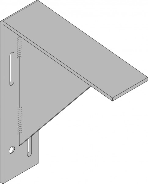 GUTMANN Halter zu BAP40 blank Ausladung 240 mm / Anschraubsteg 200 mm