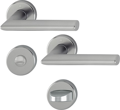 Hoppe Badgarnitur Stockholm F9 Aluminium stahl SK/OL 1140/42KV/42KVS