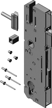 KFV Loser Hauptschloßkasten PZ 8250 Dorn 40 mm Entf. 92 mm Nuß 10 mm