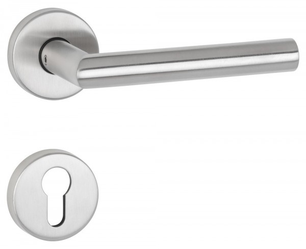 Hermat ZT Rosettengarnitur BASIC 02 / 19 mm PZ OF 60 Edelstahl matt