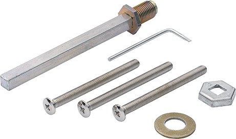 Hoppe Befestigungs Set M6 TS 47 - 52 f Schutzbeschläge außen Knopf 76G