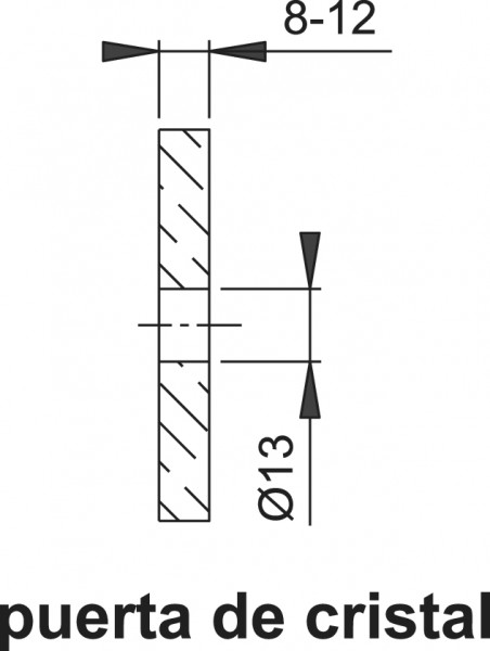 Hoppe Befestigungssystem BS-901/C für einseitige Befestigung an Glastüren