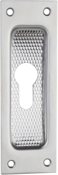 gelbrot Schiebetürmuschel PZ gelocht 120 x 40 mm käntig Edelstahl matt