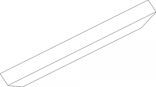 GEZE OL320 Abdeckprofil 2000 mm silberfarbig