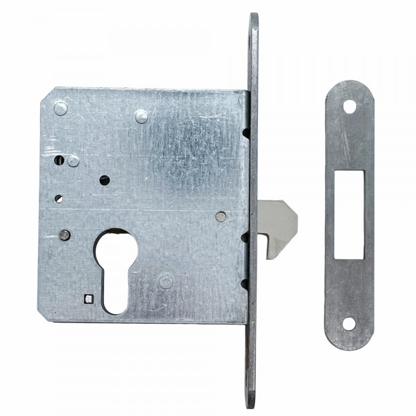 KFV Einsteck-Schiebetürschloss mit Hakenfalle 1621 PZ 55/20 altsilber lackiert 3373129