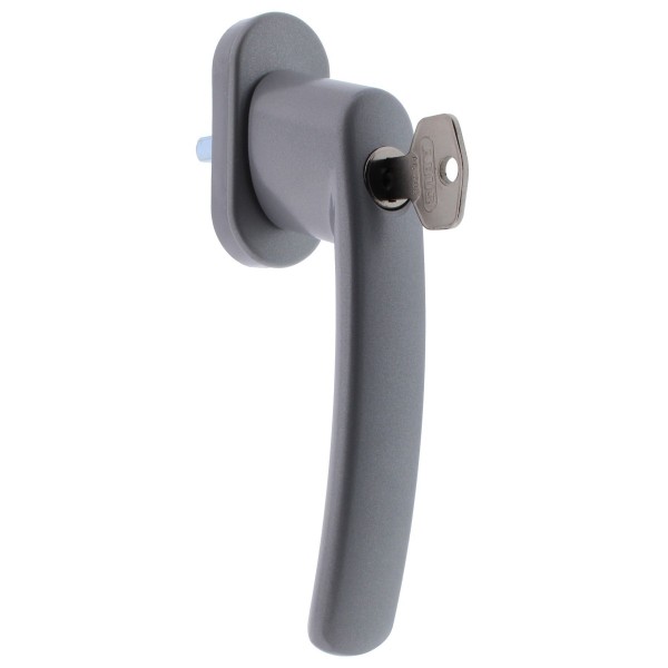 4 x ABUS Fenstergriff abschließbar FG200 AB208 mit verstellbarem Vierkantstift Silber