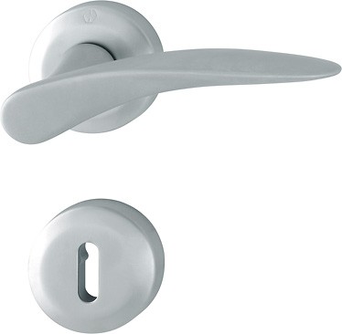 Hoppe ZT Türgriffgarnitur Rodos F98-R Messing matt verchromt OB