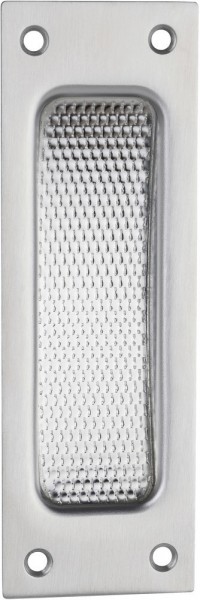 gelbrot Schiebetürmuschel OL ungelocht 120 x 40 mm käntig Edelstahl matt