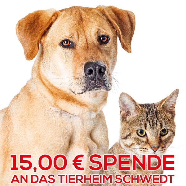 Wir unterstützen für Sie das Tierheim Schwedt/Oder mit 15€ - Vielen lieben DANK!