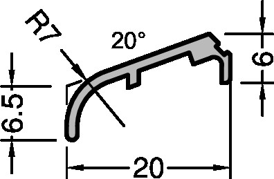 Gutmann Flügelabdeckprofil FP 6257 Lagerlänge G214 mittelbronze