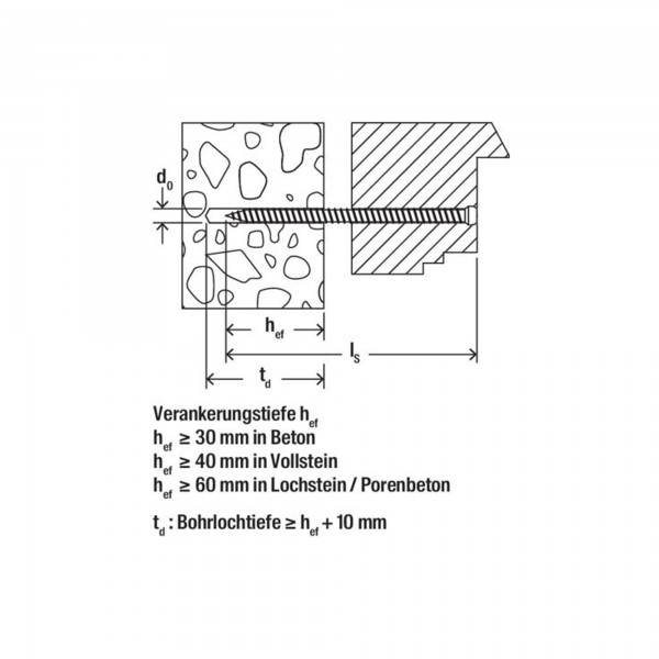 Fischer Fensterrahmenschraube FFSZ 7,5x202 VE a 100 Stück