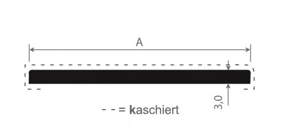 MENKE Kunststoff Flachprofil 100 x 3mm Nr. 208 , weiß