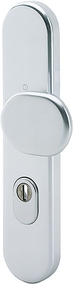 Hoppe Korr. Knopfschild ES1 F1 Aluminium natur 72 mm PZ