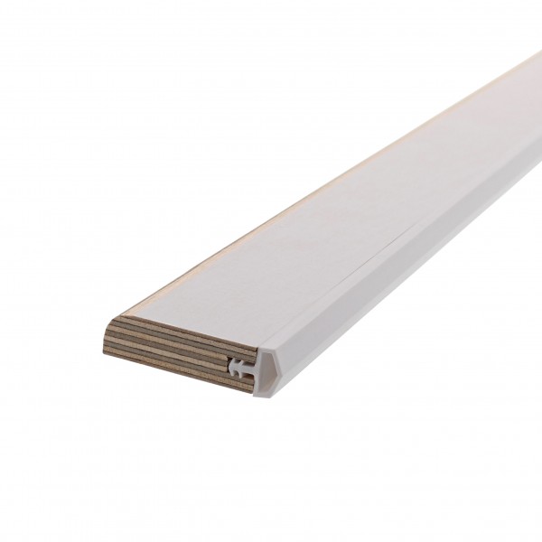 ToniTec® Set aus 5x Dichtungsleiste 40x12 mm modular weiß 115cm mit Dichtung 5m und Verbinder