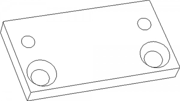 Geze Montageplatte für Gestänge, TS 4000 und TS 2000, silberfarbig