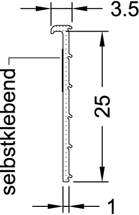 GUTMANN Fensterbankdichtung UD 400-1 schwarz