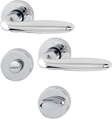 HOPPE Verona Rosetten WC M151/42KV/42KVS SST F49-R messing verchromt 8 SK/OL 37-42