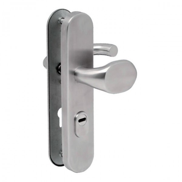 ToniTec® Haustür Schutz-Wechselgarnitur Schutzbeschlag 92mm U-Form Edelstahl ES1