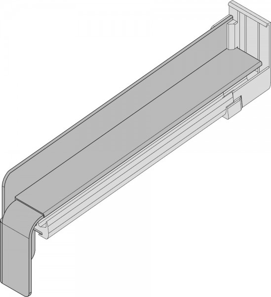 Gutmann Gleitabschluss BF 4004-Z 300 mm links Alu RAL 7016 matt mit Dehnungsausgleich