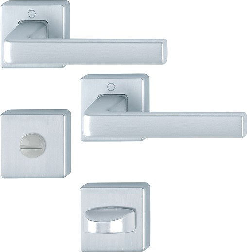 Hoppe Badgarnitur Dublin SK/OL F1 Aluminium natur 1124/843KV/843KVS WC