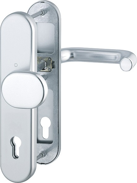 Hoppe HT Wechselgarnitur Paris ES1 F1 Aluminium natur 92 mm PZ
