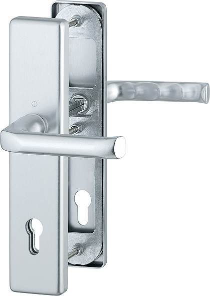 Hoppe Türgriffgarnitur ES1 London F1 Aluminium natur 92 mm PZ