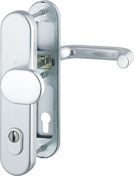 Hoppe HT Wechselgarnitur Paris ES1 F1 Aluminium natur 92 mm PZ